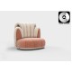 Chome Designs Modern creative art chair made of soft and skin friendly imitation lamb wool fabric