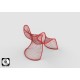 Chome Designs Red grid seats in modern art style for outdoors or indoors