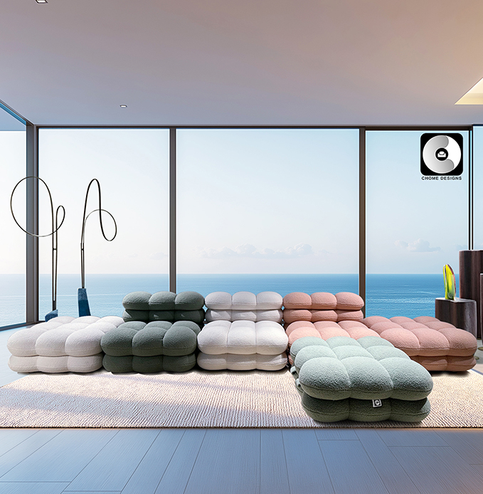 Chome Designs Macaron Modular Fabric Sofa Chome Designs Macaron Modular Fabric Sofa