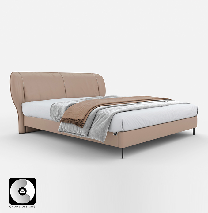 Chome Designs Wave Floating bed in leather Chome Designs Wave Floating bed in leather